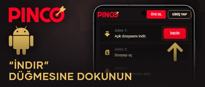 Pinco uygulamasının APK dosyasını Android'e indirin